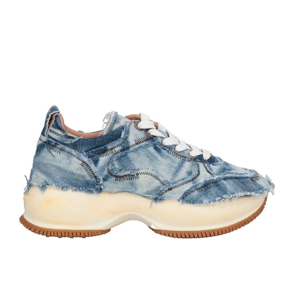 Hogan chunky Denim Sneakers. NWT. Size 8.5